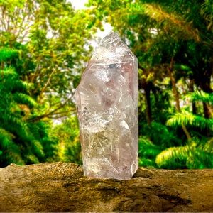 *Sold* Clear quartz point with rare rutile